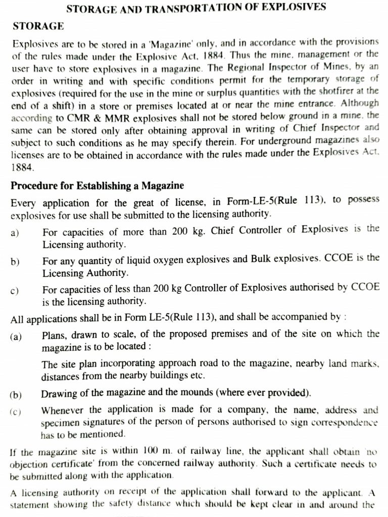 Storage and transportation of explosives pdf concrete vehicles