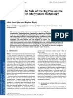 Investigating The Role of The Big Five On The Social Loafing of Information Technology Workers