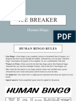 Ice Breaker HUMAN BINGO