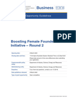 Boosting Female Founders Initiative Grant Opportunity Guidelines PDF