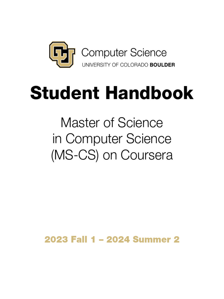 CU Boulder MS in Computer Science Handbook | PDF | Academic Degree ...