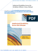 Test Bank For Intellectual Disabilities Across The Lifespan 9 e 9th Edition Clifford J Drew Michael L Hardman