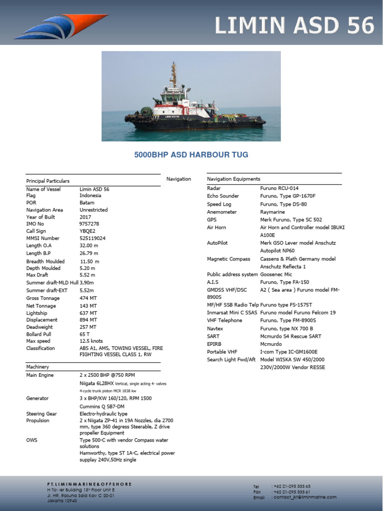 Lasd 56 - Ship Particular | PDF | Shipping | Equipment