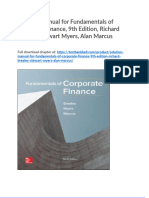 Solution Manual For Fundamentals of Corporate Finance 9th Edition Richard Brealey Stewart Myers Alan Marcus