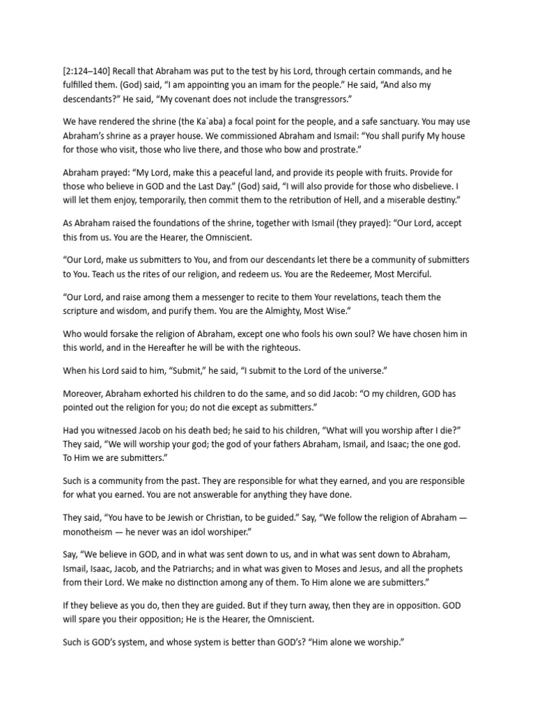 Abraham Verses | PDF | Prophets And Messengers In Islam | Abraham