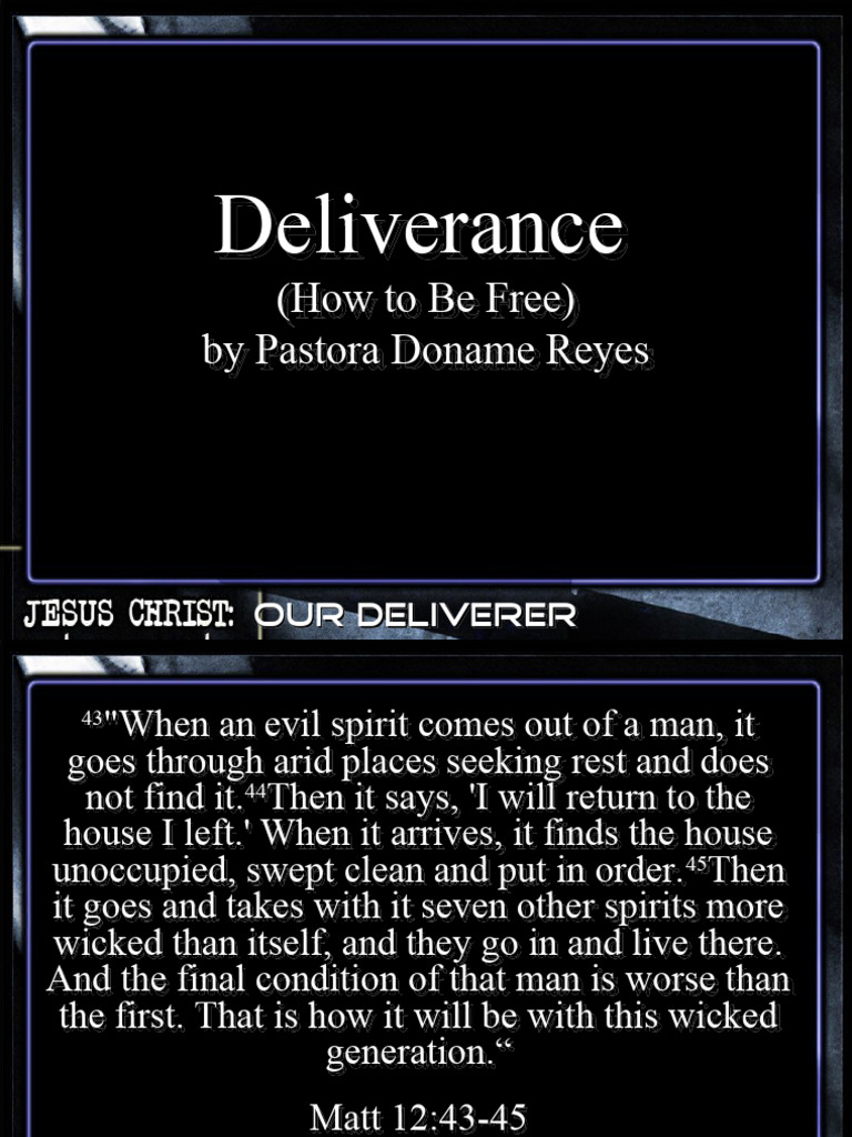 07 Deliverance PDF Jesus Deliverance Ministry