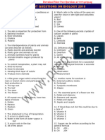 Nda Biology Past Question Up To 2018 PDF