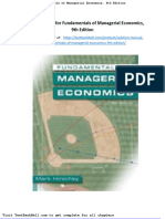 Solution Manual For Fundamentals of Managerial Economics 9th Edition