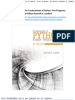 Solution Manual For Fundamentals of Python First Programs 2nd Edition Kenneth A Lambert