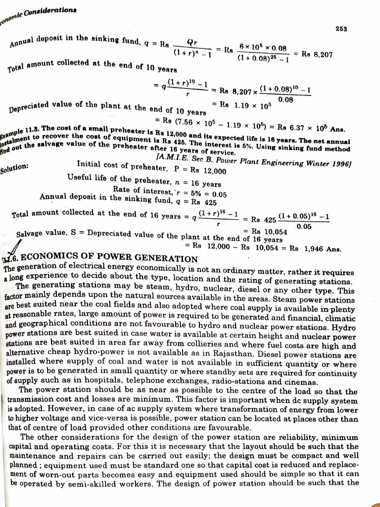 Power Generation Economics | PDF