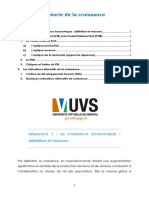 Séquence 1-La Croissance Économique-Définition Et Mesures