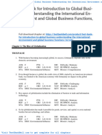 Test Bank For Introduction To Global Business Understanding The International Environment and Global Business Functions 1st Edi