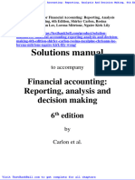 Solutions Manual: Financial Accounting: Reporting, Analysis and Decision Making