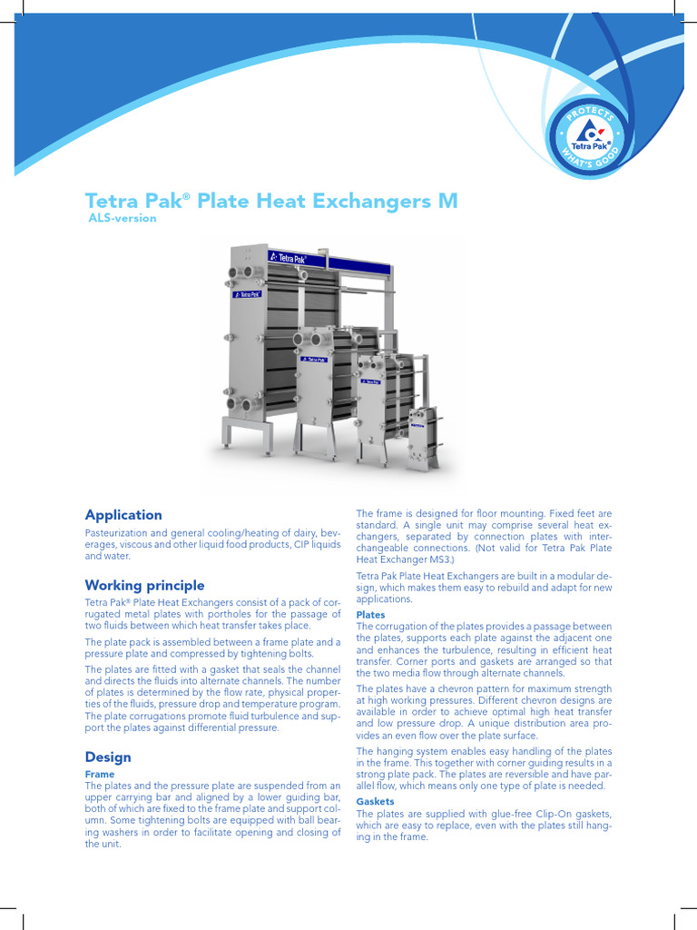 Tetra Pak Plate Heat Exchanger M PD 23850 Hi PDF Heat Exchanger