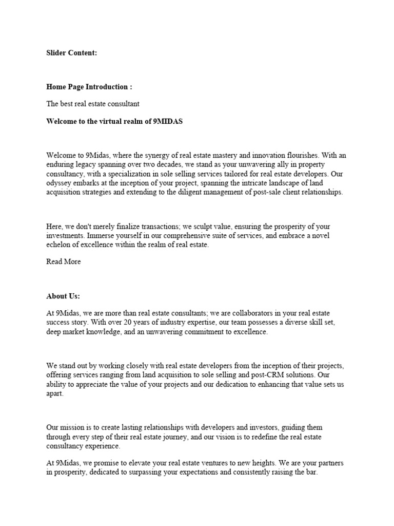 9midas website content edited pdf customer relationship