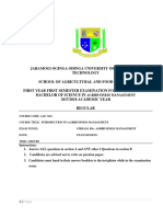 Introduction To Agribusiness Management