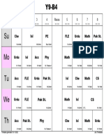 Updated Y9-B4 Timetable 17th Nov