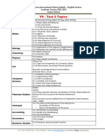 Test 2 - Topics Y9