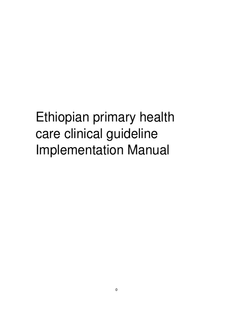 ETHIOPIAN PRIMARY HEALTH CARE CLINICAL GUIDELINES 2017 PDF visual data 3