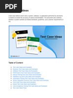 Test Case Ideas PDF