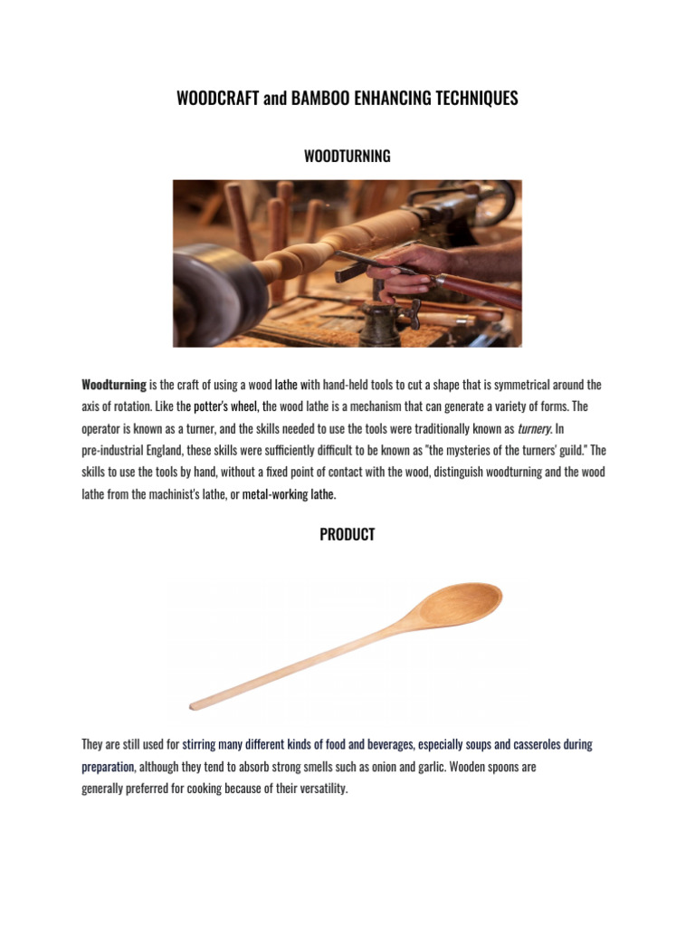 WOODCRAFT and BAMBOO ENHANCING TECHNIQUES PDF Engraving Printmaking