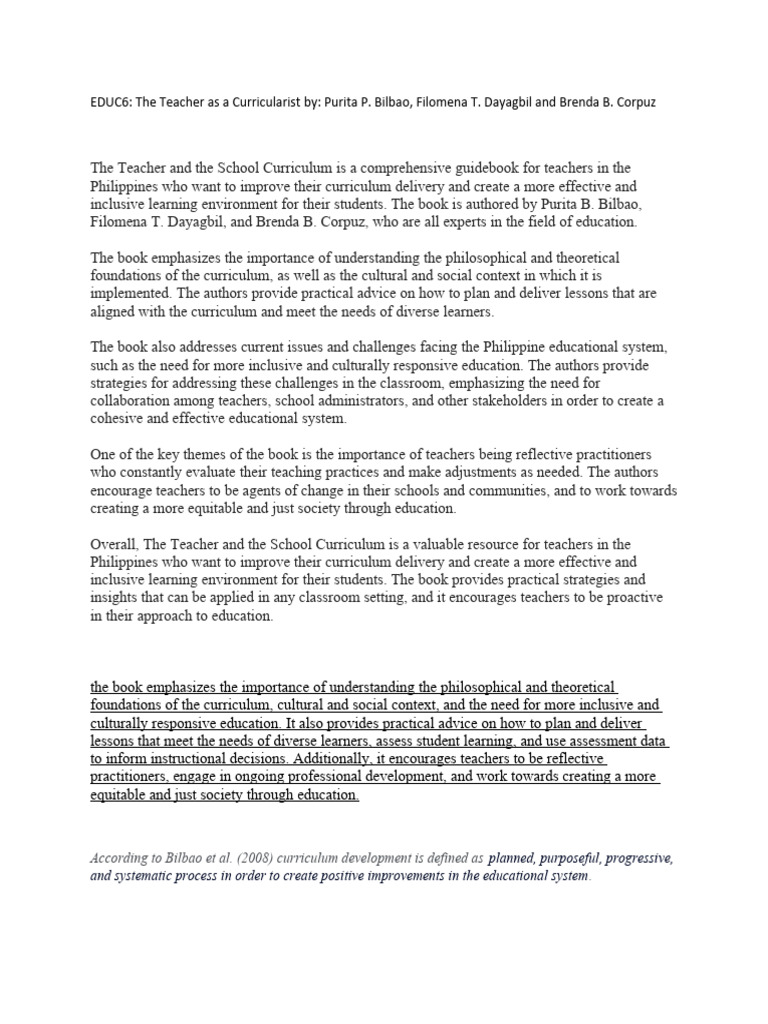 Teacher's Role in Curriculum Development | PDF | Curriculum | Teachers