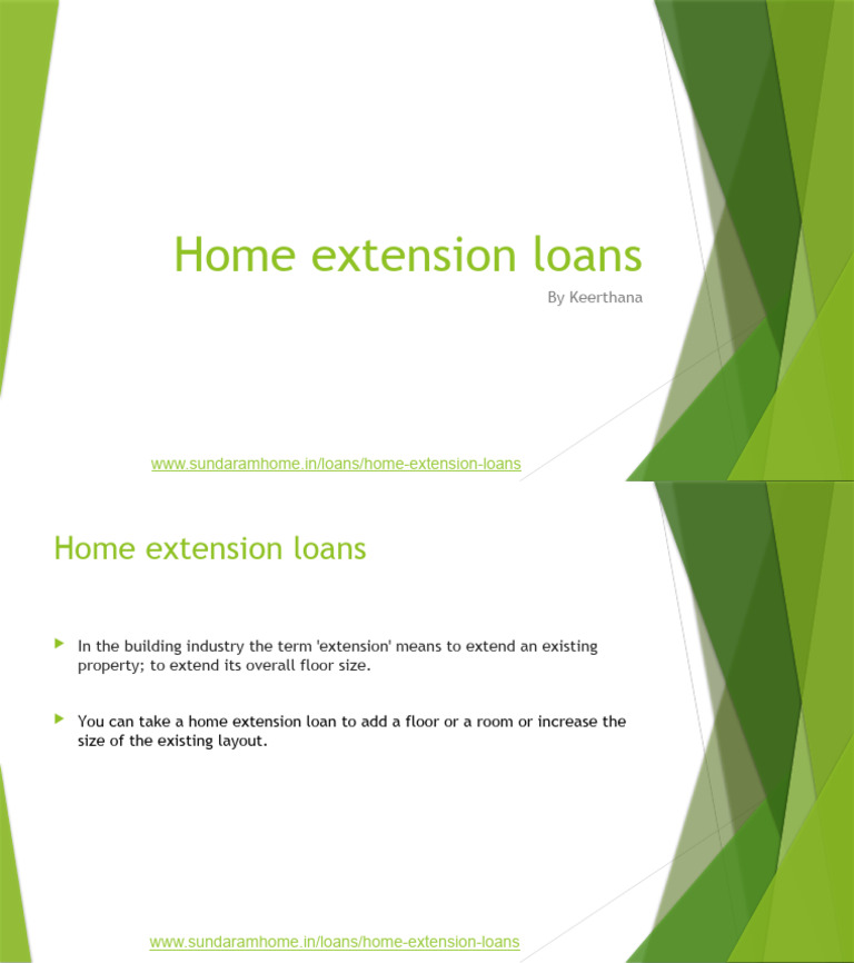 Home Extension Loans PDF