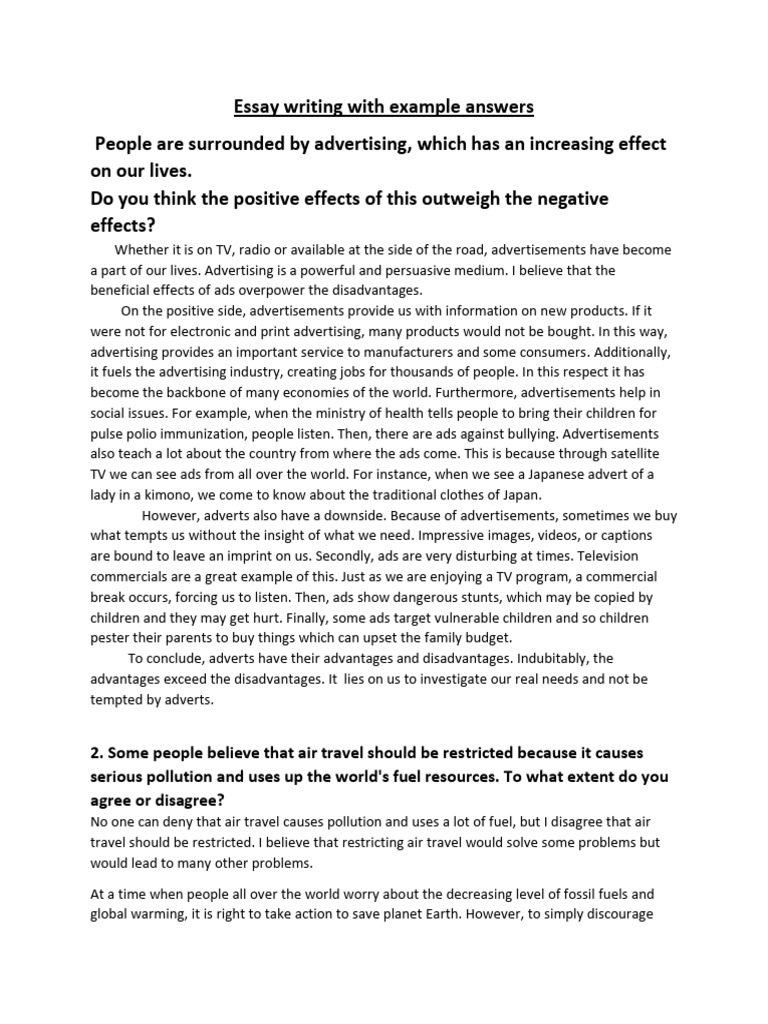 Essay writing with example answers pdf libraries transport