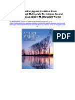 Solution Manual For Applied Statistics From Bivariate Through Multivariate Techniques Second Edition by Rebecca Becky M Margaret Warner