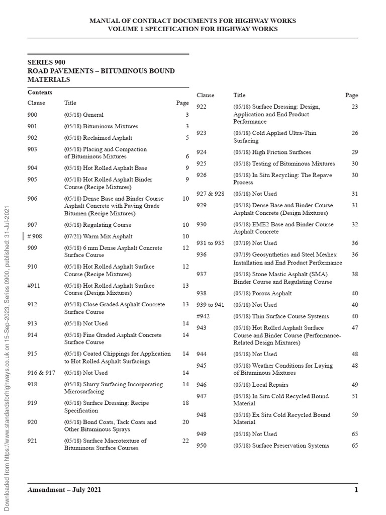 SHW Series 900: Bituminous Pavements | PDF | Road Surface ...