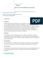 Desenvolvimento e Validação Da Escala de Habilidades Interpessoais Facilitadoras para Clientes