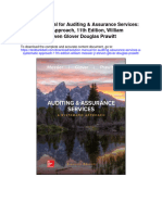 Solution Manual For Auditing Assurance Services A Systematic Approach 11th Edition William Messier JR Steven Glover Douglas Prawitt