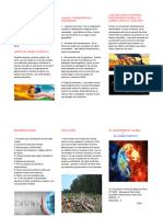 Triptico Del Calentamiento Gloval y El Cambio Climatico