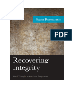 Recovering Integrity Moral Thought in American Pragmatism