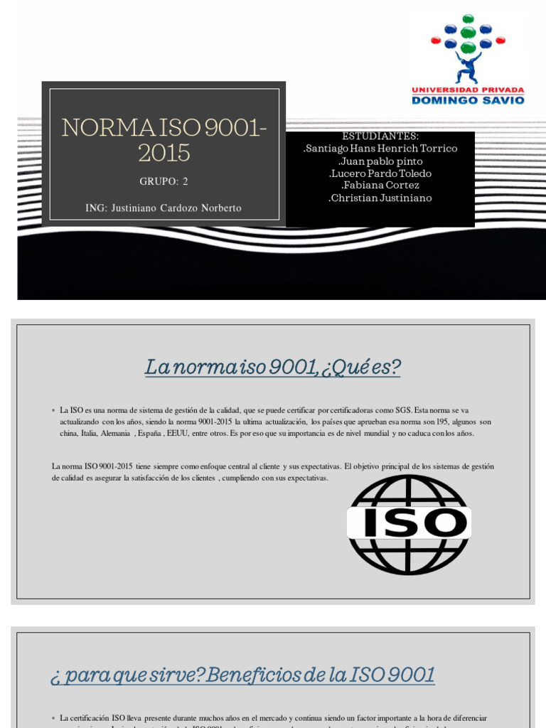Norma Iso 9001 - 2015 | PDF | Gestión de la calidad | Economias