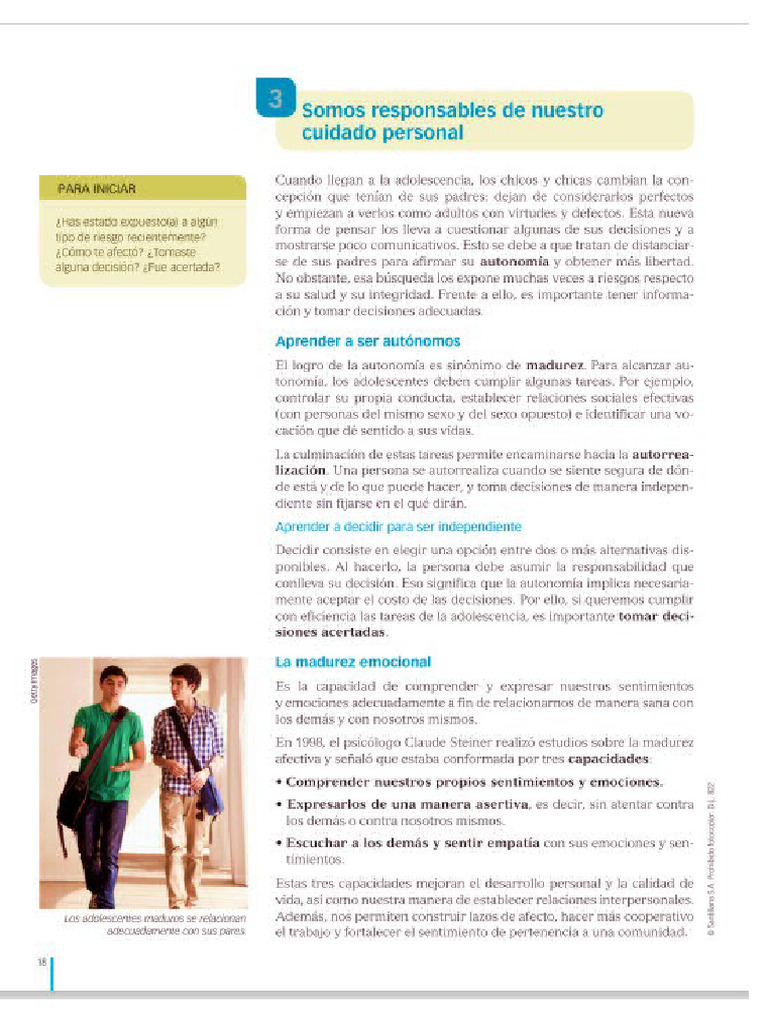 Ficha 04 Somos Responsables de Nuestro Cuidado Personal | PDF