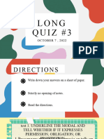 Long Quiz Modals