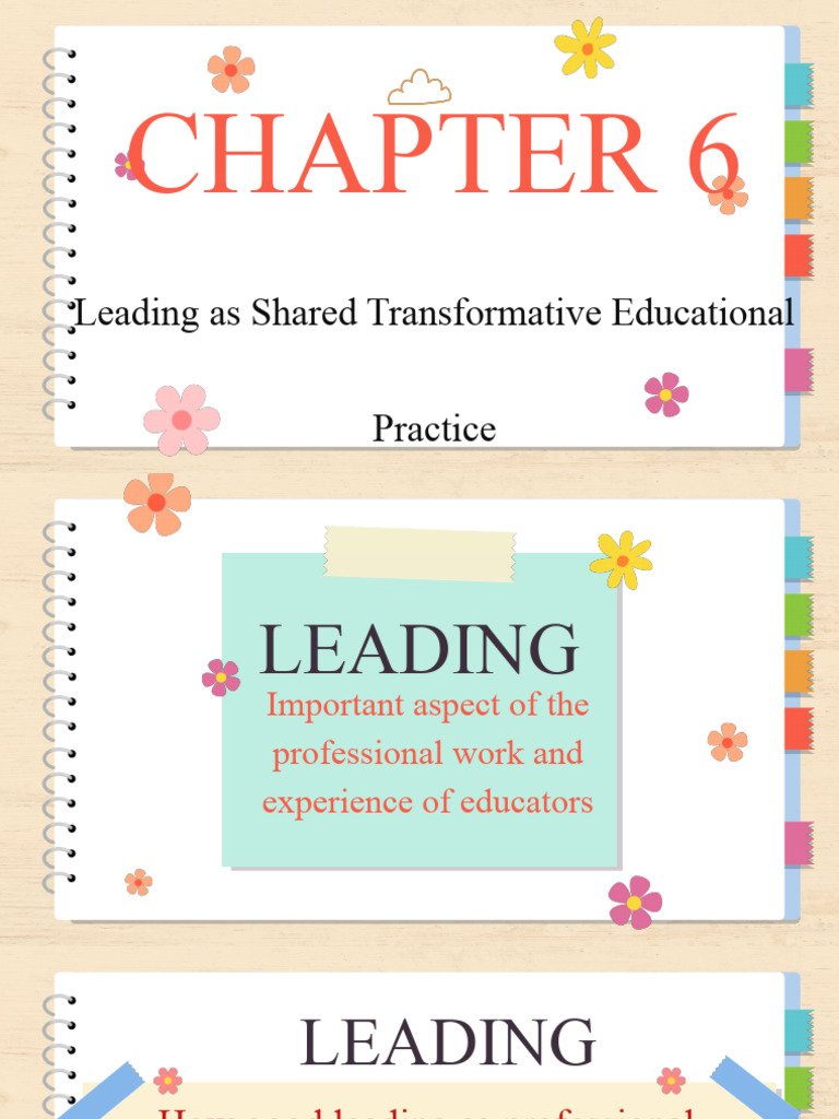 Chapter 6 | PDF | Teachers | Leadership
