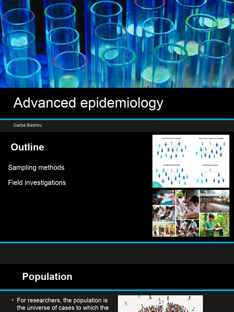 Sampling & Field Investigation PDF Sampling (Statistics) Epidemiology