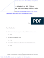 Test Bank For Marketing 5th Edition Dhruv Grewal Michael Levy Shirley Lichti