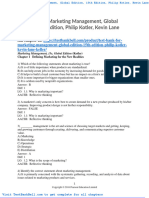 Test Bank For Marketing Management Global Edition 15th Edition Philip Kotler Kevin Lane Keller