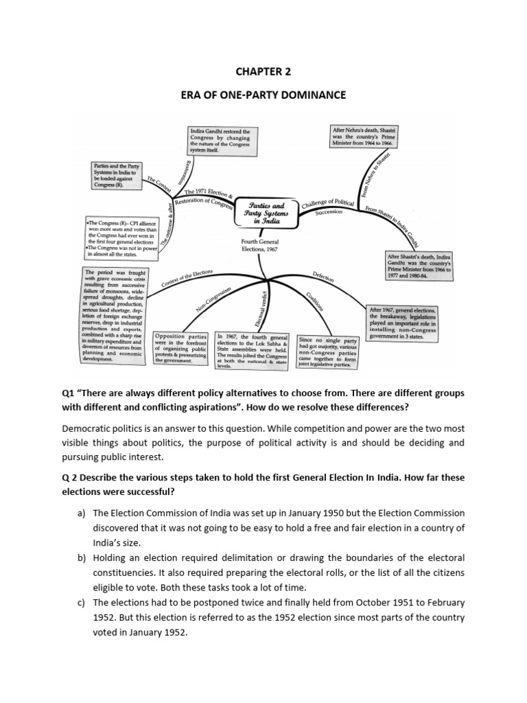 Era of One-Party Dominance in India | PDF | Elections | Indian National ...