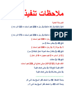 ملاحظات تنفيذية