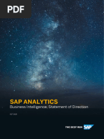 SAP Analytics Business Intelligence Statement of Direction