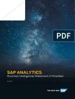 SAP Analytics Business Intelligence Statement of Direction