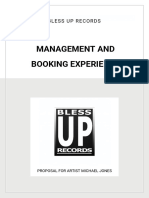 Management and Booking Experience For Artist