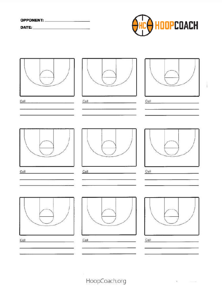 Basketball Court Diagram 1 - Redo | PDF