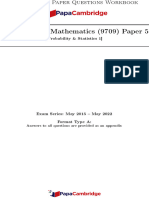 Paper 5 Format 1 - Representation of Data