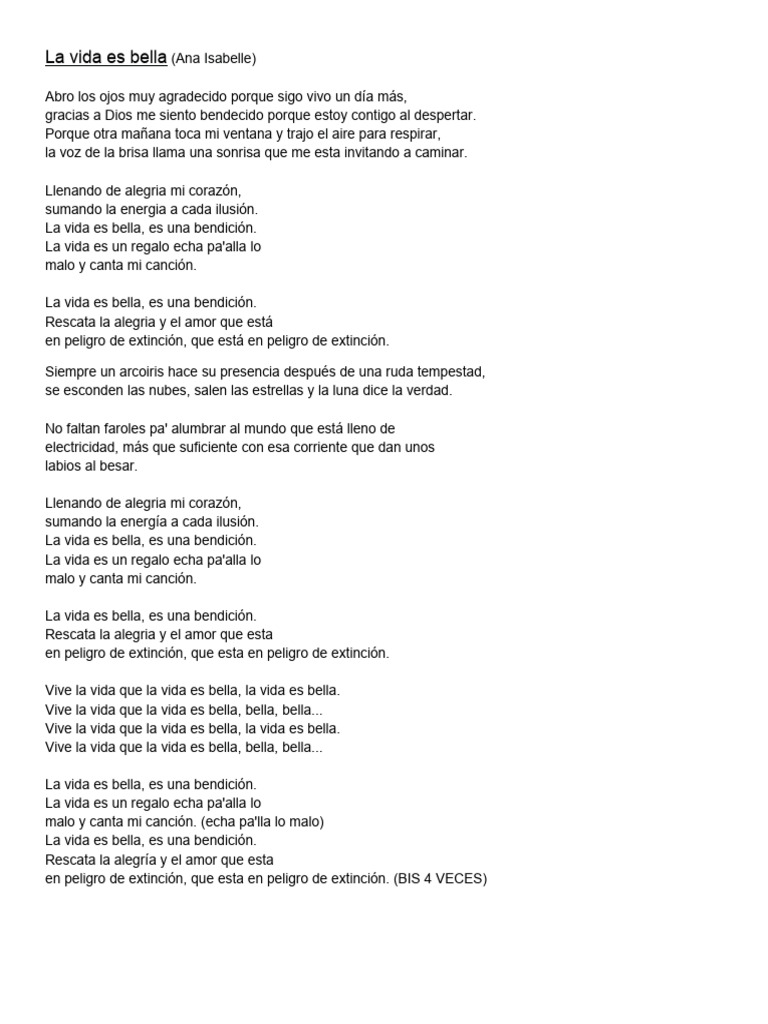 La Vida Es Bella PDF