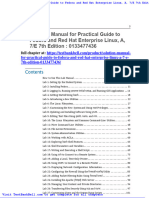 Solution Manual For Practical Guide To Fedora and Red Hat Enterprise Linux A 7 e 7th Edition 0133477436